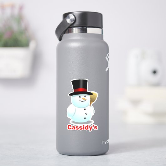 クール霜の降りた雪だるま シール (HydroFlask)