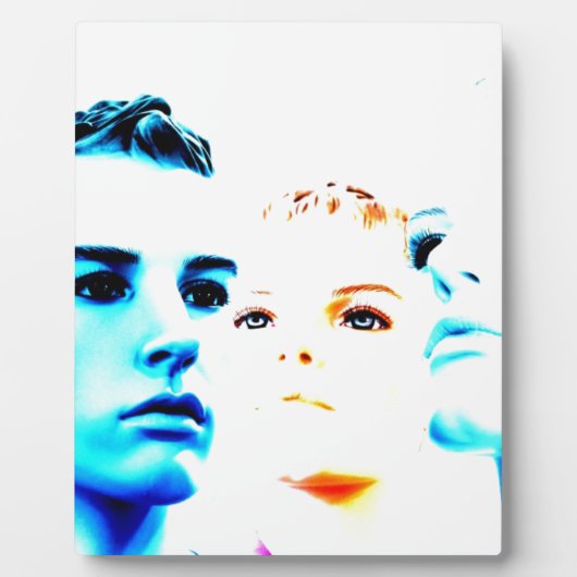 クール顔(3名)友達、ミニマルデザイン フォトプラーク (正面)