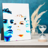 クール顔(3名)友達、ミニマルデザイン フォトプラーク (側面)