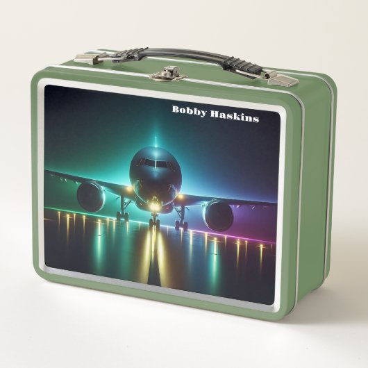 クール飛行機 メタルランチボックス (正面)