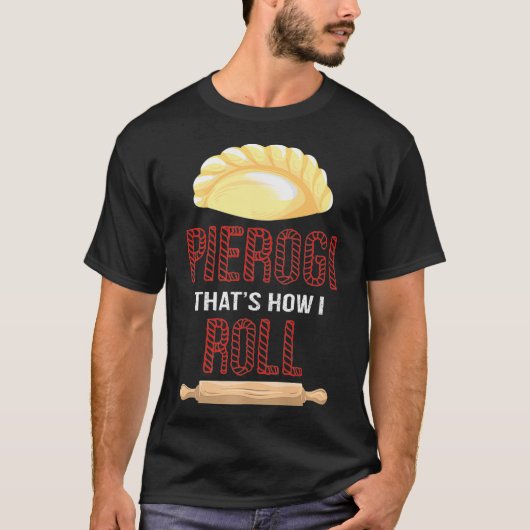 クール食べ物を餃子に転がおもしろいする方法 Tシャツ (正面)
