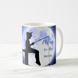 クール驚くべきダークブルーの月が引用文 コーヒーマグカップ