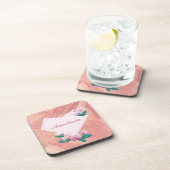 クール驚くべきピンクハート コースター (右側)