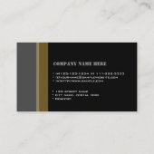 クール黒エレガントシンプル名刺 名刺 (裏面)