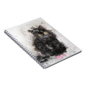 クール黒猫動揺して写真 ノートブック (右側)