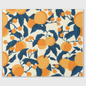 クール&アカラフルプリコットパターン ラッピングペーパー (フラット)