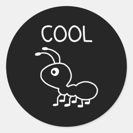 クール アント, ダジャレ, おもしろい, ジョーク, サルカスティック ラウンドシール (正面)