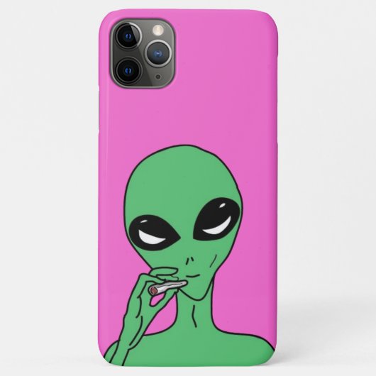 クール エイリアン , 笑える UFO , 煙を出す エイリアン Case-Mate iPhoneケース (裏面)