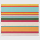 クール、カラフルおもしろいのパタストライプーン ラッピングペーパー (フラット)