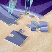 クール&カラフルチャイルドマンカートゥーンスペースマン ジグソーパズル (側面)