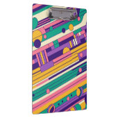 クール、カラフル80s/90sレトロ設計 クリップボード (右)