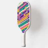 クール、カラフル80s/90sレトロ設計 ピックルボールラケット (左)