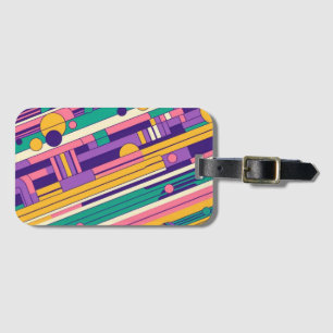 クール、カラフル80s/90sレトロ設計 ラゲッジタグ