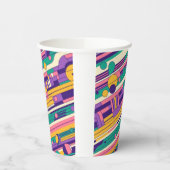 クール、カラフル80s/90sレトロ設計 紙コップ (左)