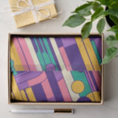 クール、カラフル80s/90sレトロ設計 薄葉紙 (ギフト)