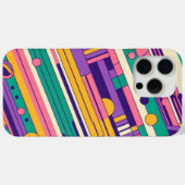 クール、カラフル80s/90sレトロ設計 Case-Mate iPhoneケース (裏面 (横))