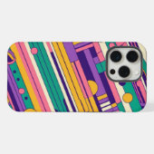 クール、カラフル80s/90sレトロ設計 iPhoneケース (裏面横)