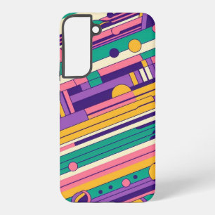 クール、カラフル80s/90sレトロ設計 samsung galaxy s22+ケース