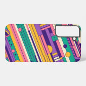 クール、カラフル80s/90sレトロ設計 samsung galaxyケース (裏面横)