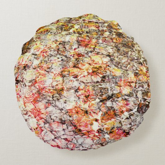 クール,カラフル·抽象芸術·バックグラウンド ラウンドクッション (裏面)