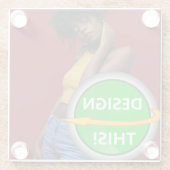 クール!ガラススクエアコースター – カスタム ガラスコースター (裏面)