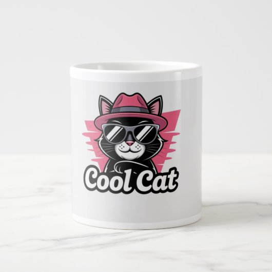 クール・キャットの気取り ジャンボコーヒーマグカップ (正面)