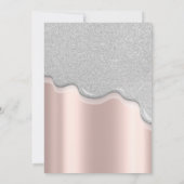 クール グリッター ドリップス、エッフェル塔のキンセアニエラ 招待状 (裏面)