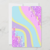 クール グリッター ドリップス グルーヴィー 10歳の誕生日 招待状 (裏面)