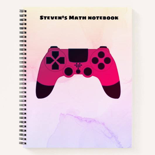 クール ゲーマー デザイン - ゲーム コントローラー オタク ノートブック (正面)