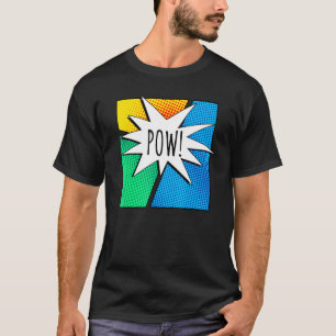 クール コミック ブック カラフル パワー ショート スリーブ Tシャツ