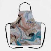 クール ゴールド マーブル テクスチャ エプロン (正面)