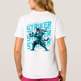 クール サムライ キャット サッカー ストライカー ギフト Tシャツ