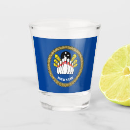 クール!ショットガラス – ボーリング-カスタムボウリングをする人、 クリケットの投手 – 名前の追 ショットグラス