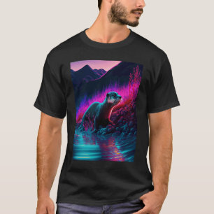 クール シーオッター シンセウェーブ さまようカッコウ 1 Tシャツ
