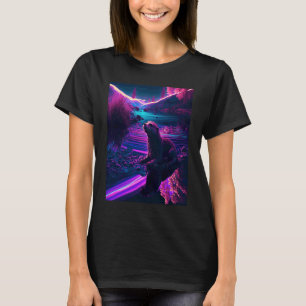 クール シーオッター レトロフューチャー さまようカワウソ Tシャツ