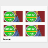 クール!シール – Rectangle Stickers - Sheet of 4 長方形シール (シート)