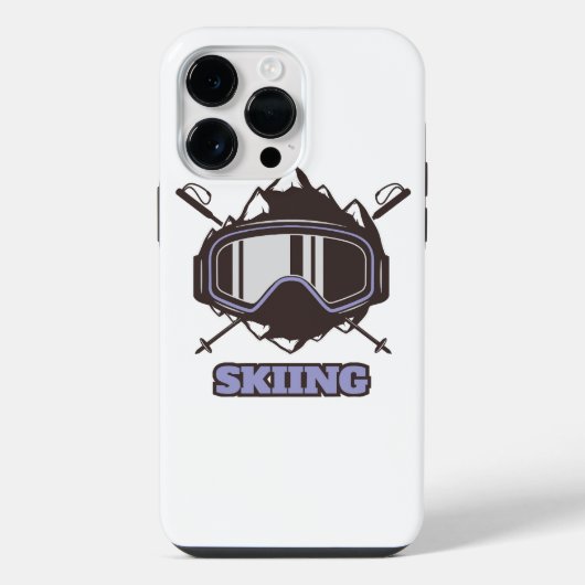クール スキーヘルメット  iPhoneケース (裏面)