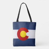 クール ステート オブ コロラド フラグ ファッション トートバッグ (裏面)