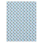 クール スノーマン クリスマス ウィンター 青い模様 テーブルクロス (正面)