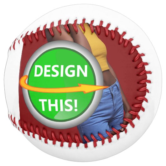 クール!ソフトボール規制サイズ – スタンド付きカスタム ソフトボール (正面右)