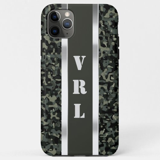 クール ダークグリーン カモフラージュ iPhone 11 Pro Max ケース Case-Mate iPhoneケース (裏面)