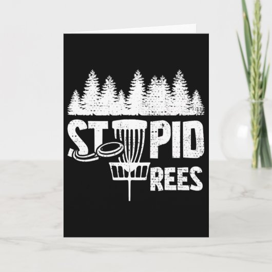 クール ディスクゴルフ プレーヤー 引用 "I Stupid Tree" カード (正面)
