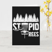 クール ディスクゴルフ プレーヤー 引用 "I Stupid Tree" カード (黄色い花)