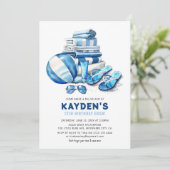 クール・デュード・プール・パーティー・ボーイ・バースデー・バッシュ 招待状 (スタンド正面)