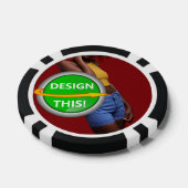 クール!トランプのポーカーチップス – ブラックカスタム- ポーカーチップ (シングル)