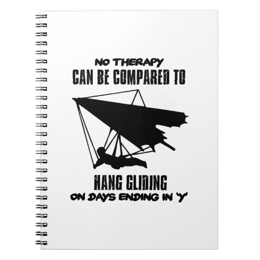 クール、ハンググライダーのデザインを向きます ノートブック (正面)