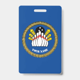 クール!バッジ – ボーリング-カスタムボウリングをする人、 クリケットの投手 – 名前の追加 バッジ