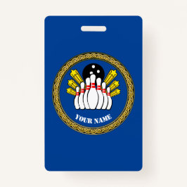 クール!バッジ – ボーリング-カスタムボウリングをする人、 クリケットの投手 – 名前の追加 バッジ