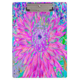 クール ピンク ブルー パープルの芸術的なダリアの花 クリップボード