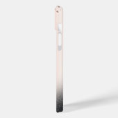 クール ブラック ギッター ダイヤモンド ローズゴールド モノグラム Case-Mate iPhoneケース (裏面 / 左)